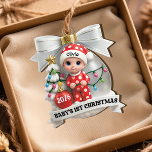 Baby's First Christmas Keepsake β Personalized Acrylic Ornament For Newborns