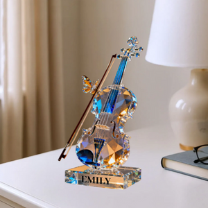Personalized Violin Music Crystal Effect Plaque,Gift for Violinist
