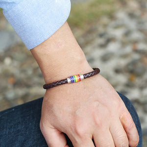 Pride Day - Rainbow Coloured Clasp Magnetic Bracelet