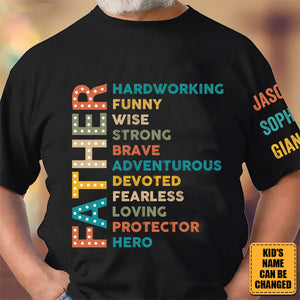 Awesome Father - Personalized Pure cotton T-shirt