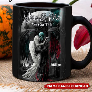 You & Me We Got This Personalized Black Couple Mug