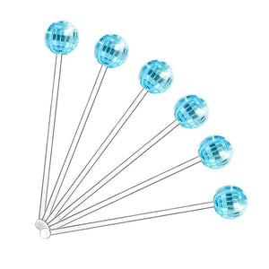 Disco Ball Drink Stirrers Party Decorations