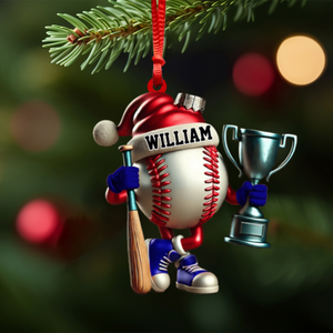Baseball Champion Christmas Personalized Ornament