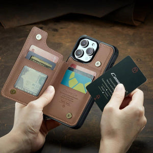 Personalized US Navy Leather Wallet Phone Case, Military Card Slots Phone Cover, Gift for Veterans, Gift for Dad Grandpa