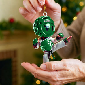 Custom Name Taekwondo Christmas Ornament - Personalized Ornament