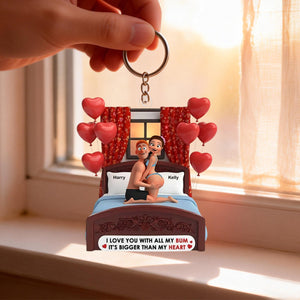 Cheeky Couple Personalized Acrylic Keychain Gifts For Couple