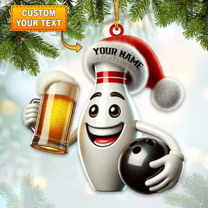 Personalized Bowling Ornament Bowling Christmas Gift Decoration