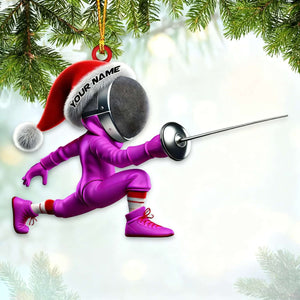 Personalized Fencing Christmas Ornament Fencing Lover Christmas Gift