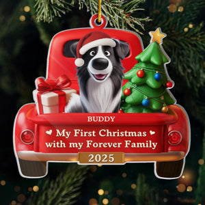 My First Christmas - Personalized Acrylic Ornament Gifts For Dog Lovers, Dog Dad And Mom