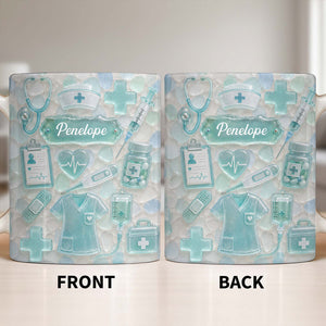 "Dedicated Nurse" Sea Glass β Personalized Mug | Gift For Nurse Lovers
