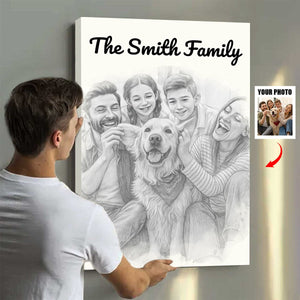 Celebrate Family Love With A Custom Photo Portrait - Personalized Canvas Poster