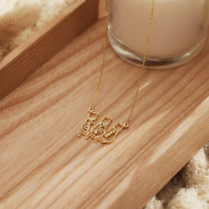 Dainty Cat Name Necklace, Minimalist Necklace, Cat Lovers Gift,Mothers Day Gift