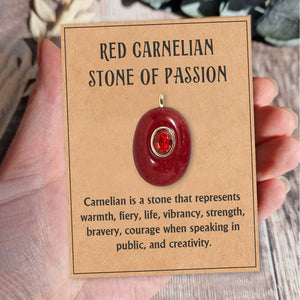 Natural Stone Precious Pendant Necklace