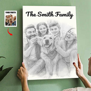 Celebrate Family Love With A Custom Photo Portrait - Personalized Canvas Poster