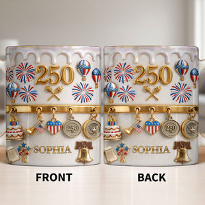 Gift For Patriots & USA Lovers – Personalized "Celebrating Freedom" Mug