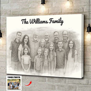 Celebrate Family Love With A Custom Photo Portrait - Personalized Canvas Poster