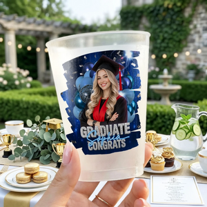 Graduation Gift For Him & Her – Personalized Custom Photo Cups "A Toast To The Next Chapter"