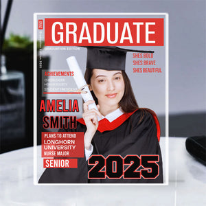 Personalized Graduate Magazine Cover Plaque – The Ultimate Custom Graduation Gift
