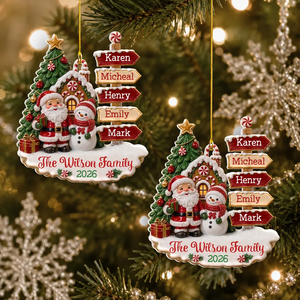 "Family Christmas" โ Personalized Acrylic Ornament | Holiday Keepsake For Families