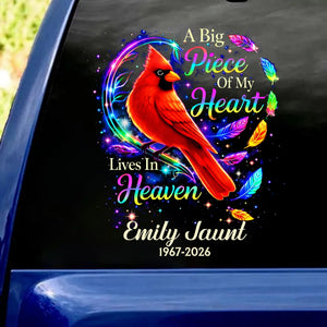 Memorial Gift For Loss Of Loved One β Personalized Cardinal Decal "Forever Loved β My Guardian Angel"