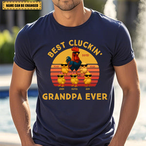 Best Cluckin' Dad Ever - Funny Father's Day Gifts - Personalized T-Shirt