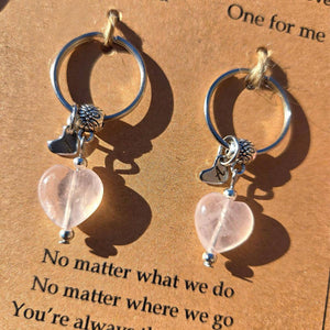 Rose Quartz For Unconditional Love Personalized Crystal Keyring Gift Set