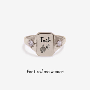 Personalized Birthstone Square Ring