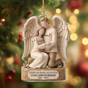 "I Have an Angel In Heaven" β Personalized Acrylic Ornament | Memorial Keepsake Gift
