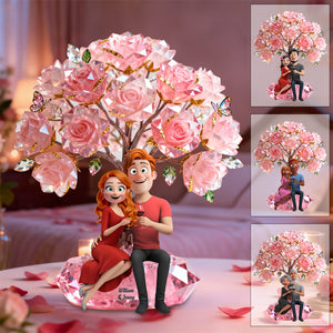 Cheers To Love Couple Acrylic Plaque - Personalized Gifts For Husband, Wife, Boyfriend, Girlfriend