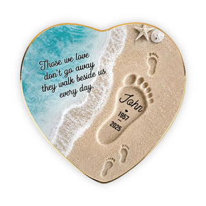 "Where Love Never Ends" β Personalized Jewelry Dish | Memorial Ocean Remembrance Gift For Loss Of Loved One