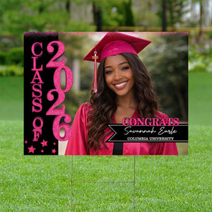 Class of 2026 Lawn Sign β Personalized Graduation Yard Decoration