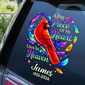 Memorial Gift For Loss Of Loved One β Personalized Cardinal Decal "Forever Loved β My Guardian Angel"