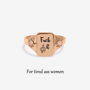 Personalized Birthstone Square Ring