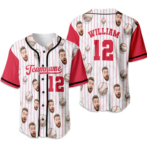 Custom Photo Baseball Jersey β Personalized Sport Lovers Shirt With Team Name