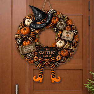 "Happy Halloween β Farm Fresh Pumpkins" β Personalized Wood Sign | Gift For Families & Fall Lovers