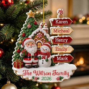 "Family Christmas" โ Personalized Acrylic Ornament | Holiday Keepsake For Families