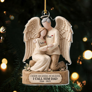 "I Have an Angel In Heaven" β Personalized Acrylic Ornament | Memorial Keepsake Gift