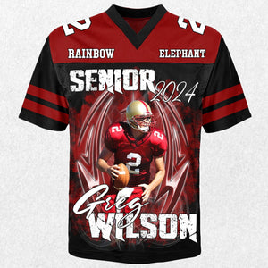 Personalized Custom Photo Football Jersey Shirt For Football Family Game Day T-Shirt