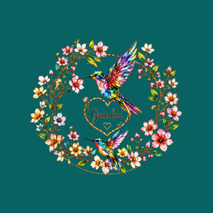 "Every Name Holds A Piece Of My Heart" β Personalized Acrylic Car Hanger | Hummingbird Grandma & Kids Family Gift
