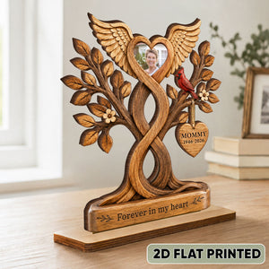 "Forever In Our Hearts" β Personalized Wooden Plaque | Heartfelt Sympathy Gift For Loved Ones