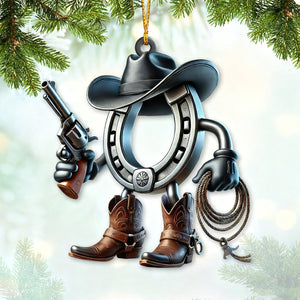 Personalized Custom Name Cowboy Ornament, Cowboy Christmas Gift
