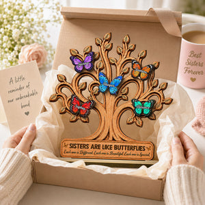 Personalized "Besties Are Like Butterflies" Wooden Plaque โ Gift For Sisters & Best Friends