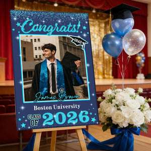 Personalized Custom Photo Class of 2026 Welcome Sign Congrat Grad Gift, Graduation Decorations