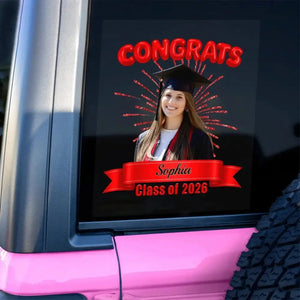 Proud Graduate? Show Them Off – Personalized Custom Photo Car Decal for Class of 2026