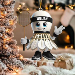 Personalized Badminton Christmas Ornament, Badminton Lover Christmas Gift