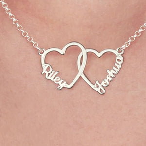 Personalized Multiple Heart Necklace Gift for Mom With Kids Names