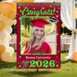 Personalized Custom Photo Class of 2026 Welcome Sign Congrat Grad Gift, Graduation Decorations