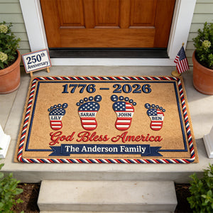 Personalized Family Doormat – America 250th Anniversary Edition Gifts For Family