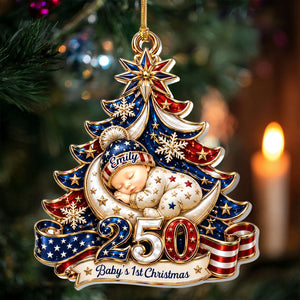 Personalized "Baby's 1st Semiquincentennial" Acrylic Ornament โ 250th Anniversary Keepsake