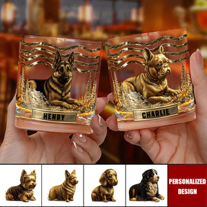 Personalized Whiskey Glass With Dog Design β A Unique Gift For Dog Lovers And Whiskey Drinkers